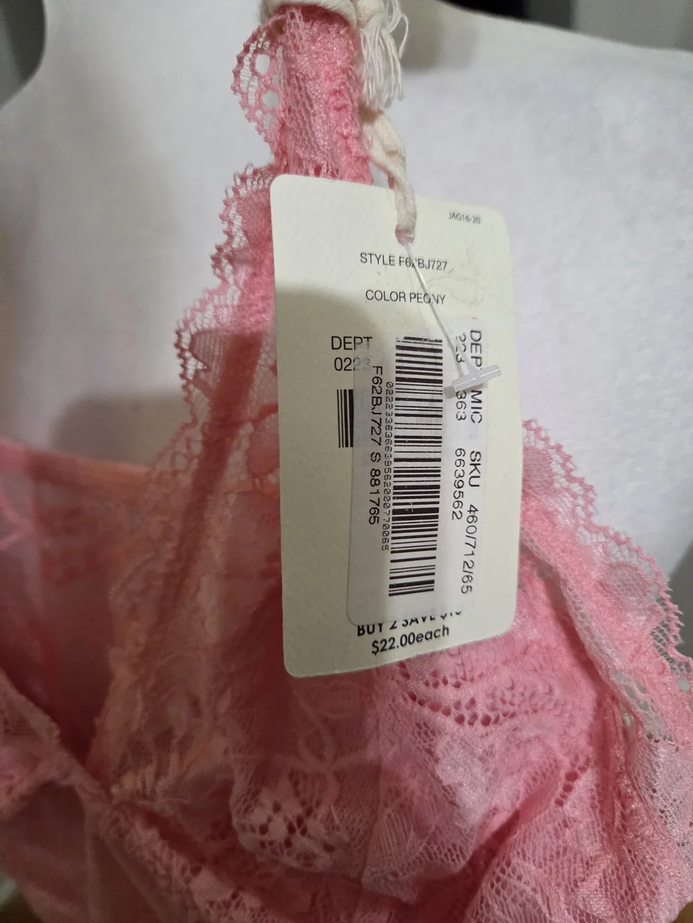 Jasmine & Ginger Pink Lace Longline Bralette